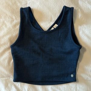 Roxy good keepsake crop top size sm dark blue